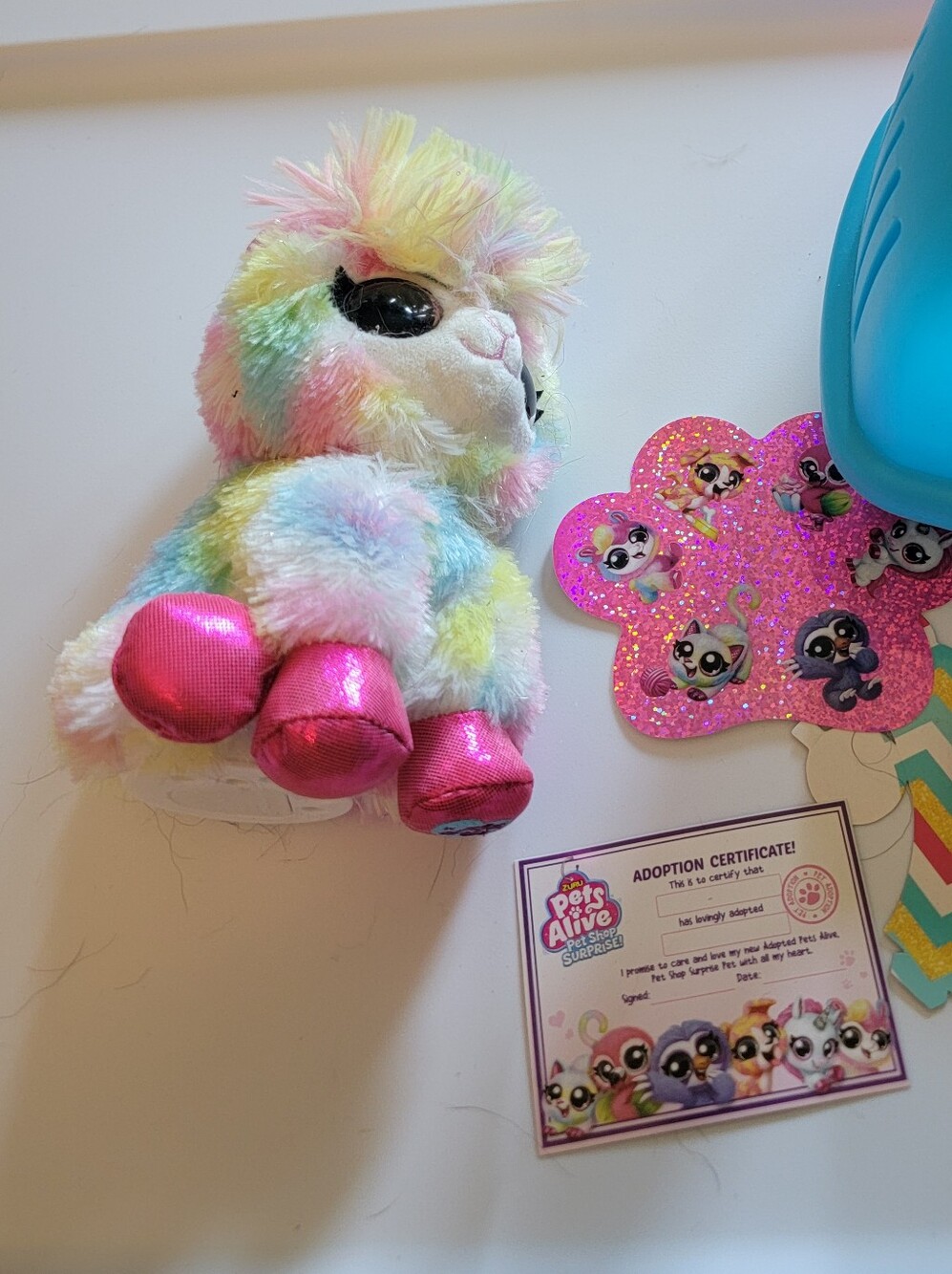 Zuru Pets Alive Pet Shop Surprise Rainbow Alpaca Plush + Carrier